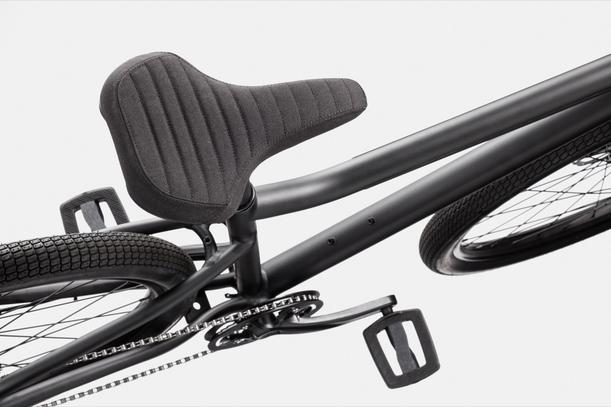 a black and silver bicycle handlebar