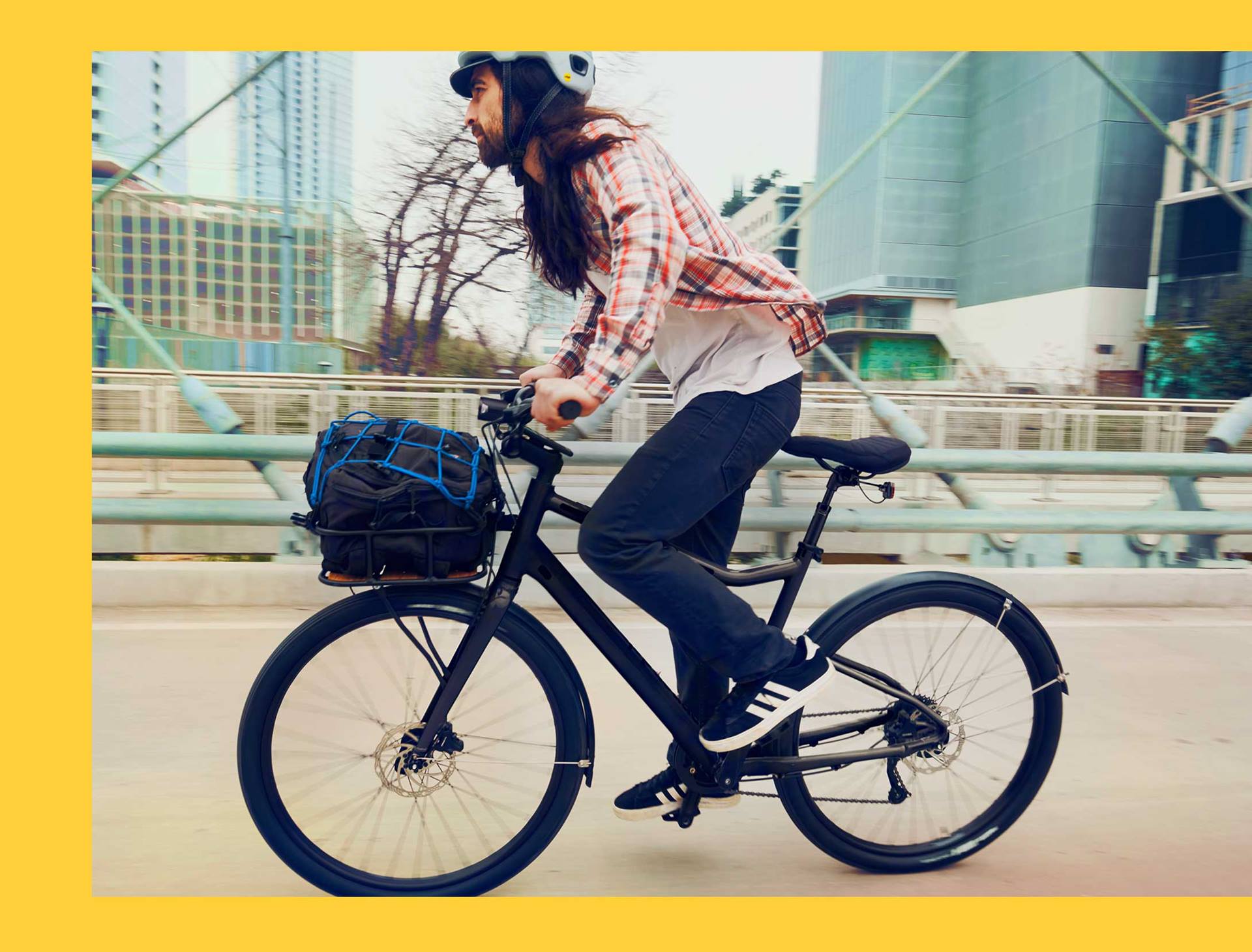 a man riding a bicycle