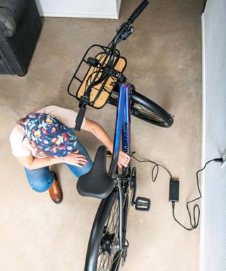 a baby on a bike