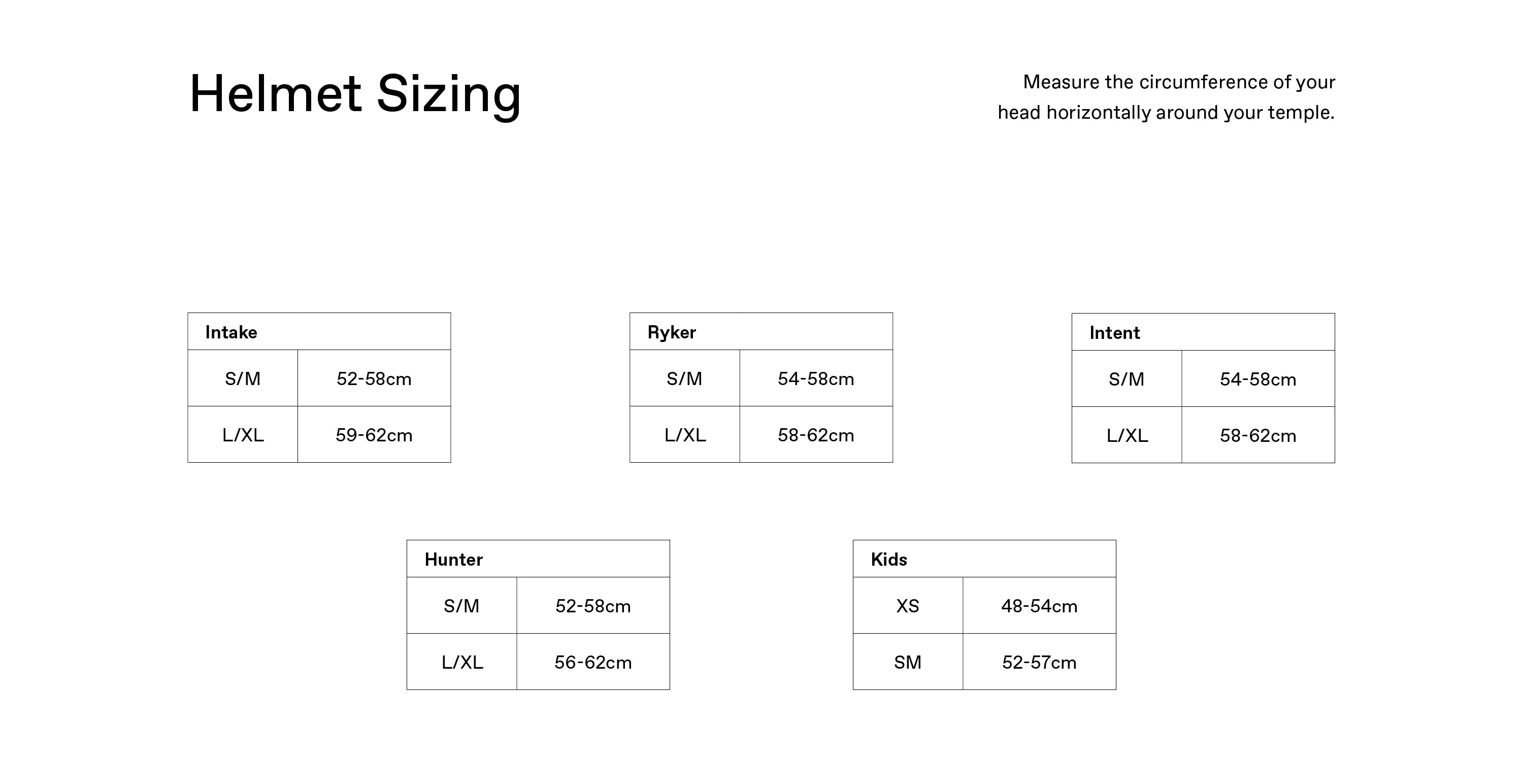 cannondale helmet size guide