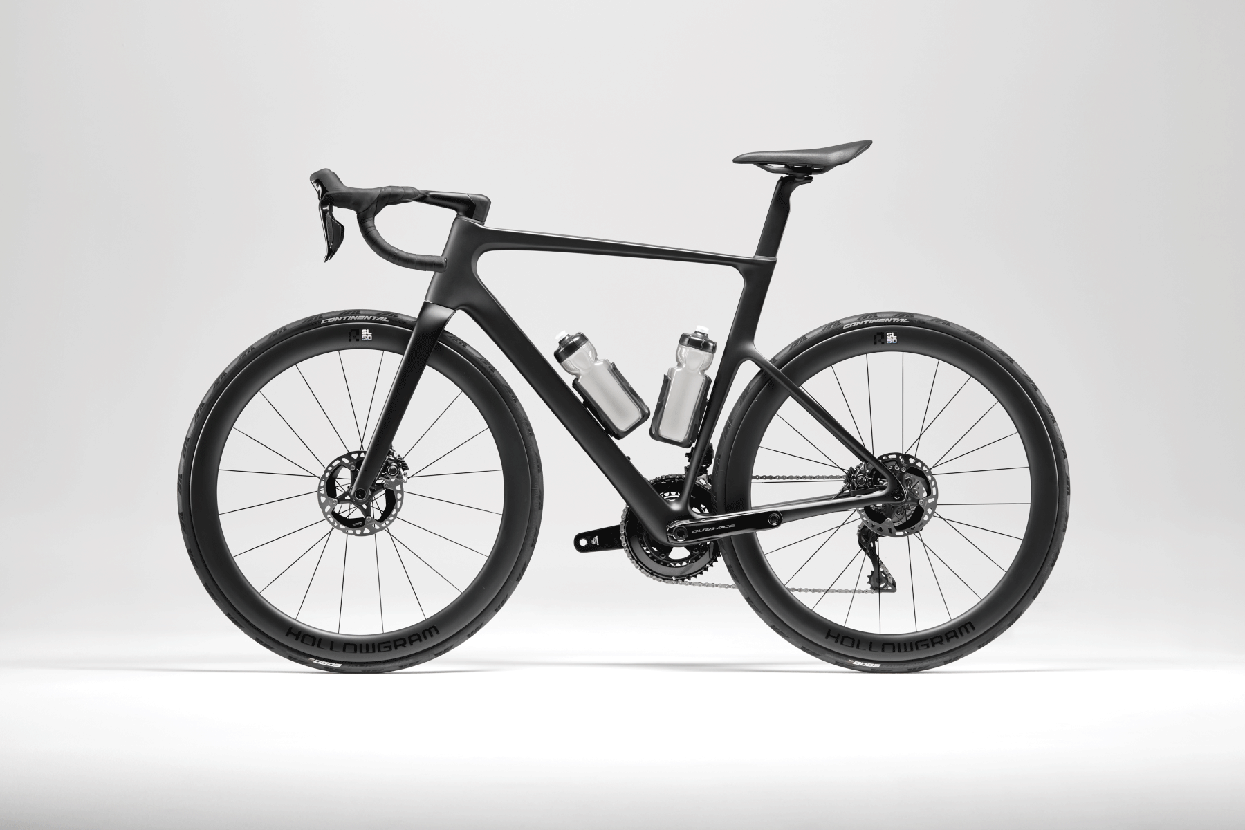 a black bicycle with a white background